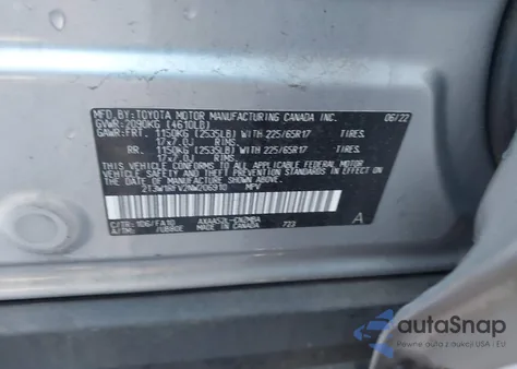 2022 Toyota Rav4 Xle from USA, damaged, VIN 2T3W1RFV2NW206910